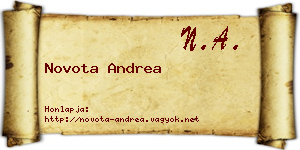 Novota Andrea névjegykártya